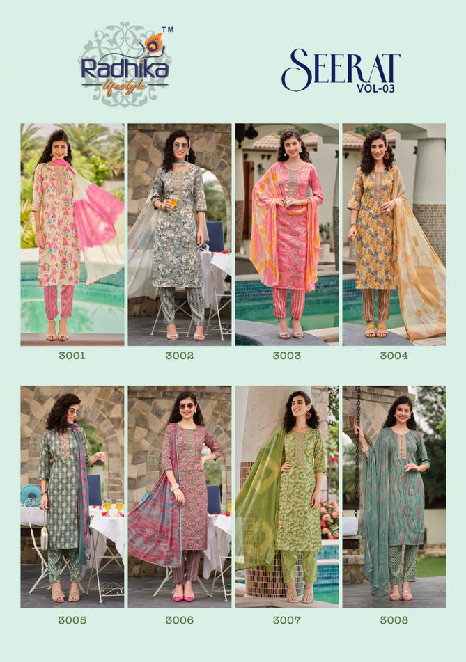 Seerat Vol 3 By Radhika Readymade Designer Salwar Suits 
